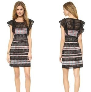 BCBGMAXAZRIA Roxine Ruffle & Embroidered Dress A.7